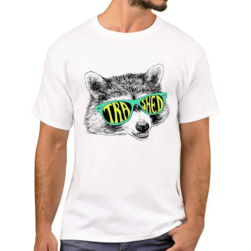Teehub Hot Hipster Ramen Raccoon Print T-Shirt Fun Vintage Ramen Cestino Panda Girocollo Moda Unisex A Maniche Corte Casual Top