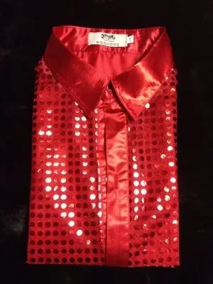 Children's Show Shirt Sparkling Sequins Stage Costumes Dancing Chorus Shirt Men Show