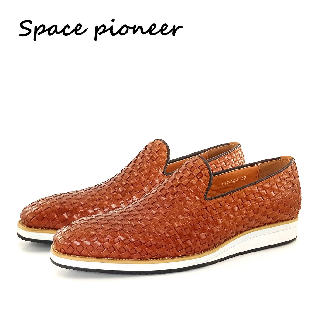 

ITALIAN MEN SHOES GENUINE LEATHER BLACK Orange COLORS WINGTIP MEN CASUAL DRESS WEDDING OFFICE LOAFERS SHOES FOR MEN