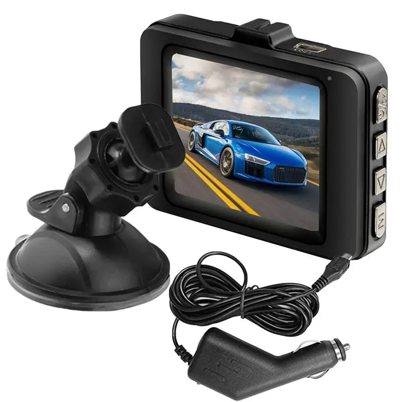 

Driving Recorder FHD 1080P Cam Recording Automobile Board Cam With Suction Cup 32GB Card Night Vision Mode