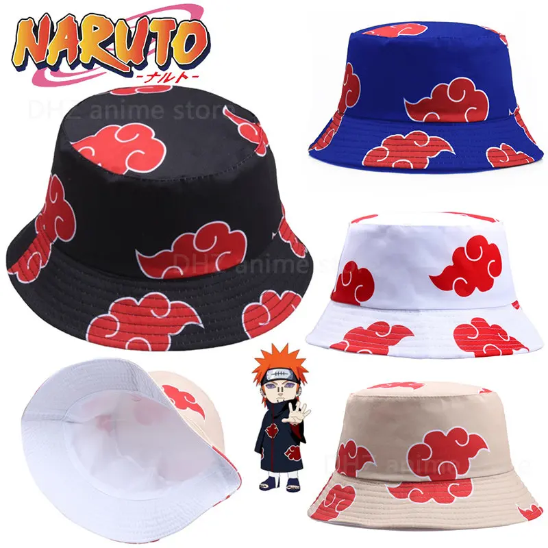 Chapéu Bucket Hat Naruto Akatsuki Nuvem Vermelha