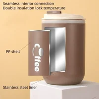 Stainless Steel Thermos Cups Coffee Thermal Mug with Straw Leak Proof Travel Car Double Layer Insulated Milk Tea Water Bottle 4