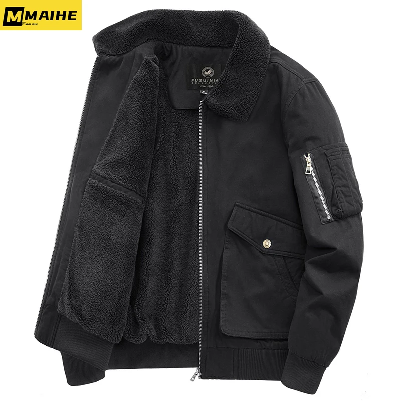 Men's Retro Windbreaker Camping Man Coat 2022 Winter Bigsize Tactical Clothing Heating Casual Windbreak Luxury Cardigan Coats