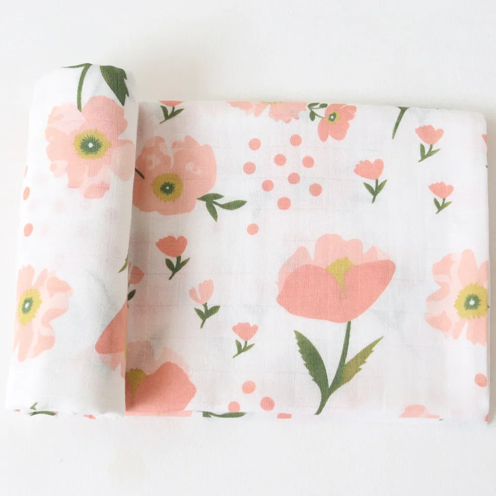 120cm Muslin Bamboo Cotton Towels Baby Blankets Newborn Swaddle wrap Scarf bath Towel Handkerchief Feeding Face Washcloth Wipe 6