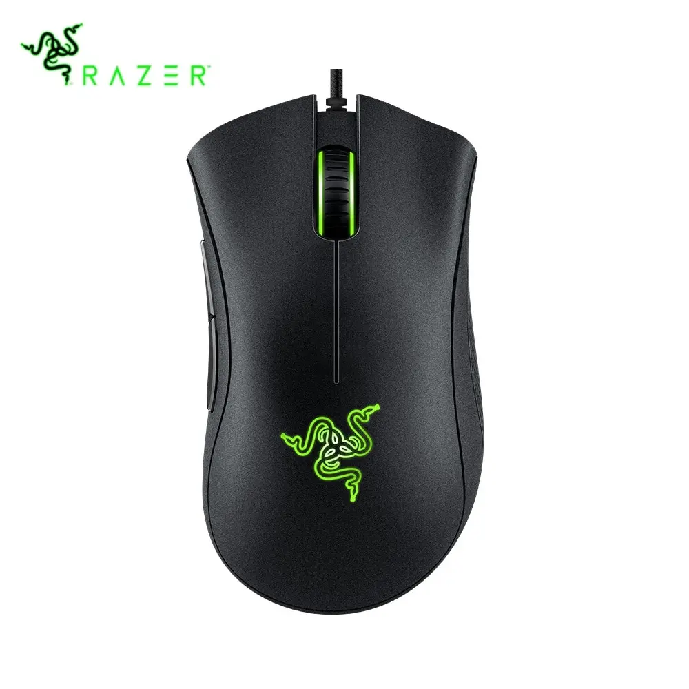 Мышь Razer DeathAdder Essential Проводная игровая, 6400DPI, зеленая