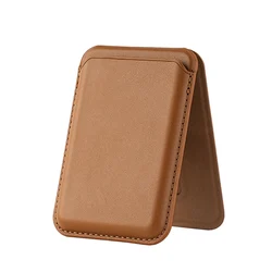 Leather Magnetic Wallet with Stand & Card Holder Pocket Cover (Brown)