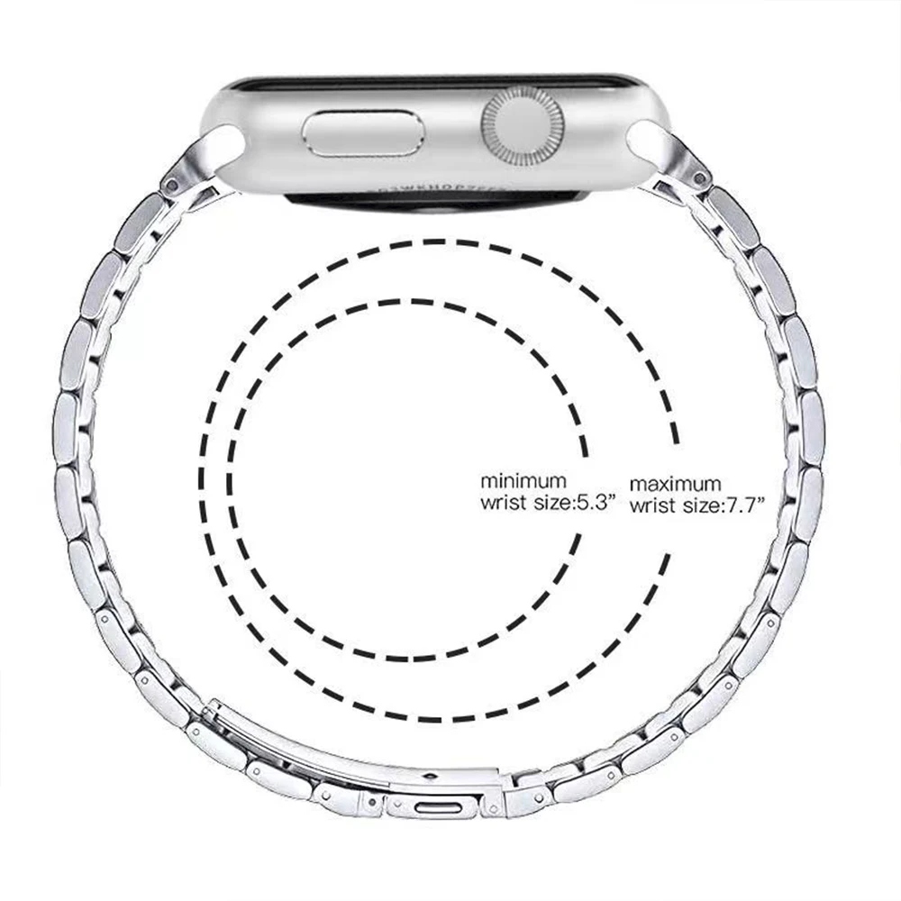 Metal Strap For Apple Watch 8 7 45mm 41mm Ultra 49mm Stainless Steel Wristband for iWatch 6 5 4 3 SE 44mm40mm 42mm 3