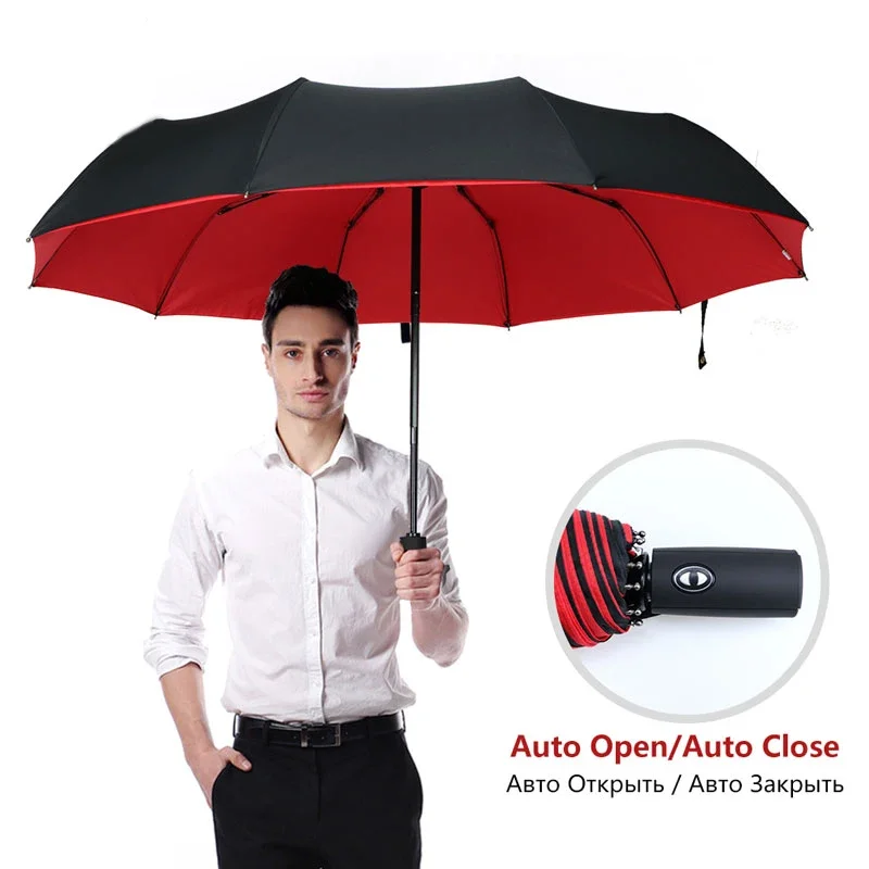 Parapluie double couche anti-vent automatique résistant pour pêche en mer et activités extérieures