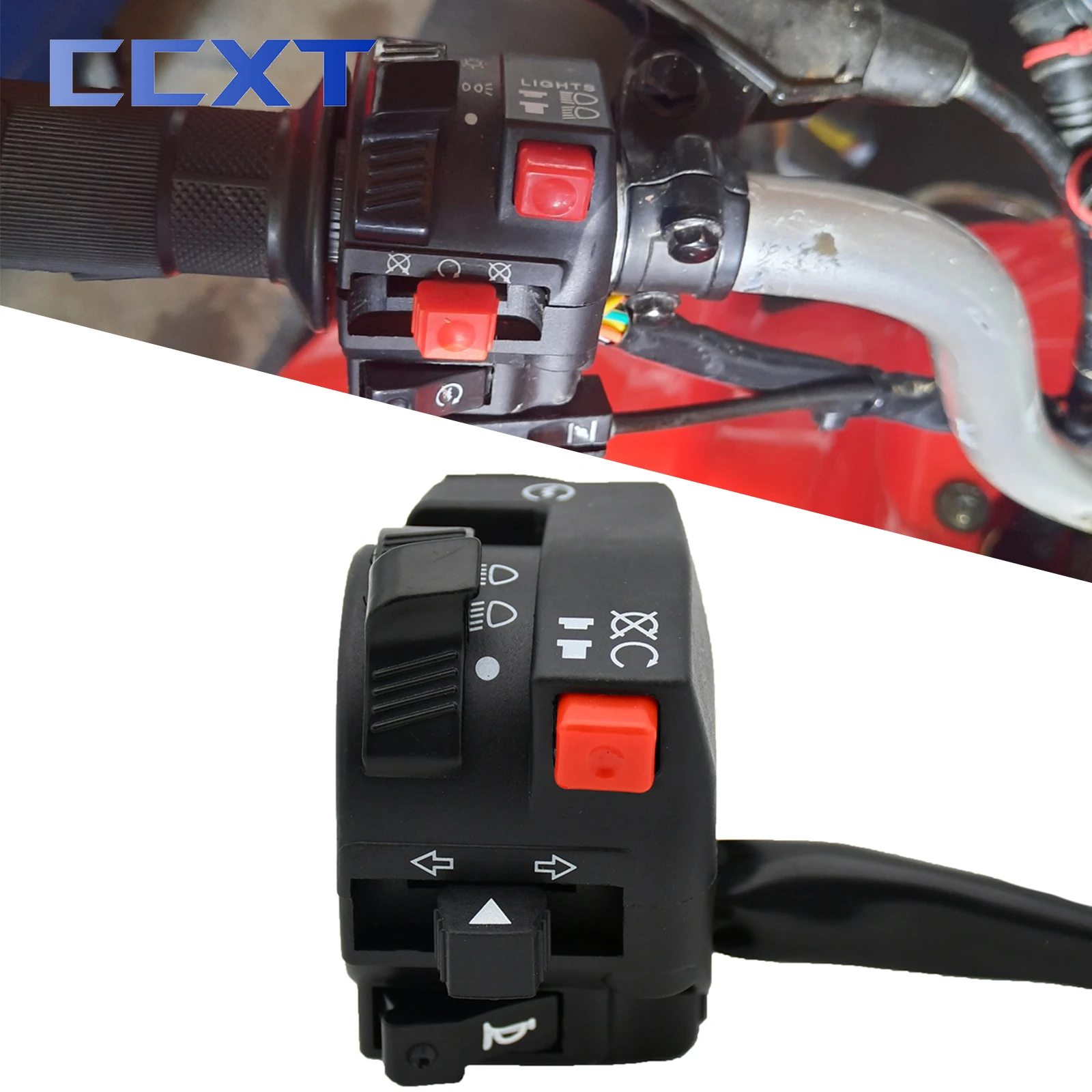 Motorcycle Electric Start Switch Horn Turn Signals Indicator Switch Far
