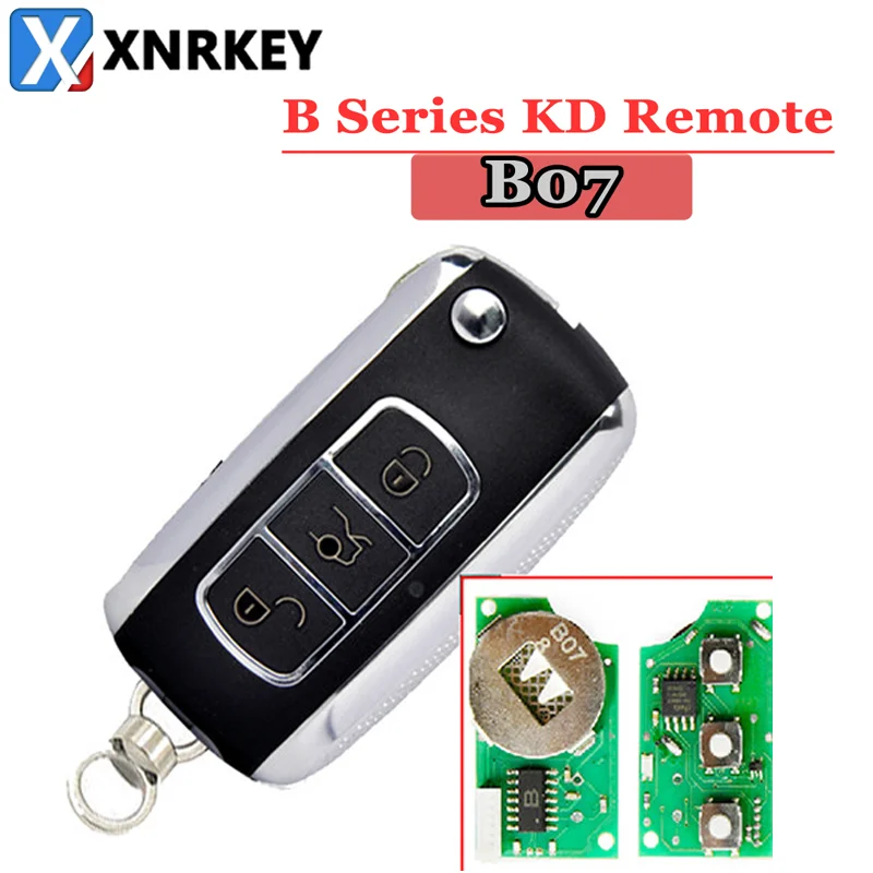 XNRKEY 3 Button Smart Key KEYDIY Series B07 3 Button Universal KD Remote Key for URG200/KD900/KD200 Machine