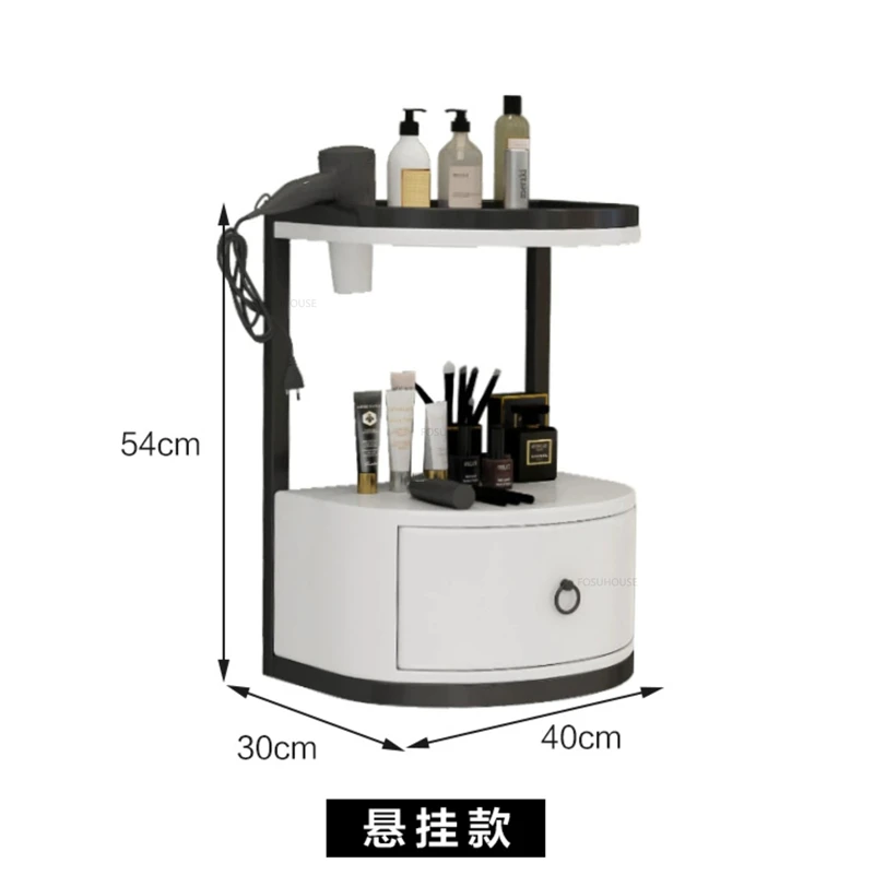 Description Picture 2 of itemWall-mounted Salon Trolleys Hair Salon Special Tool Trolley Barber Shop Tool Cabinet Salon Wall Storage Hair Cutting Cabinet GL