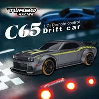 1:76 TURBO RACING C65 Built-in Gyroscope Drift Racing Full Scale Mini Remote Control Car Simulation Desktop RTR Desktop Toys 1