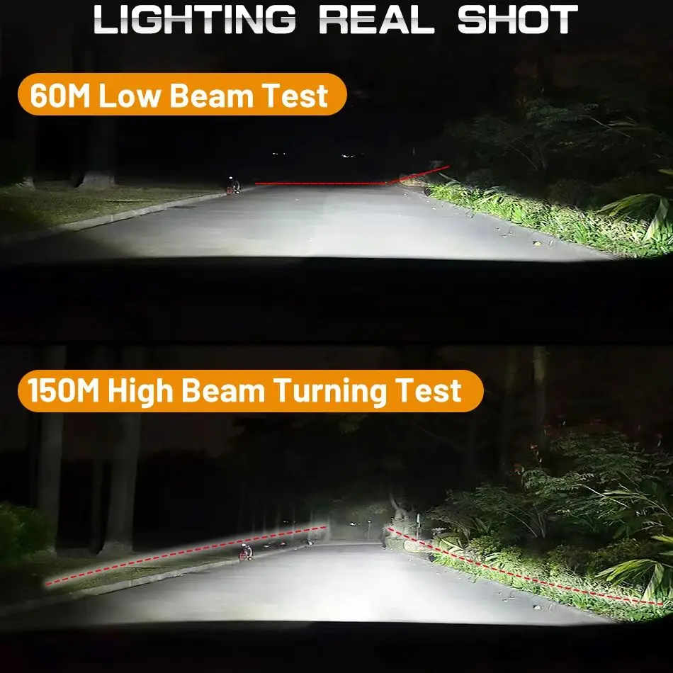 K5C H7 LED 30000LM 자동차 헤드라이트 CANbus 6000K H1 H4 H11 9012 HIR2 H8 H9 9005 9006 HB3 HB4 고출력 7545 CSP 칩 12V (2개입)
