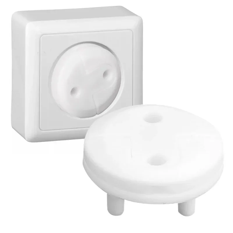 Socket Covers White Electrical Safety Socket Protective Cover Baby Care Safety Guard Protection Children Anti Electric Shock Rotate Protectors