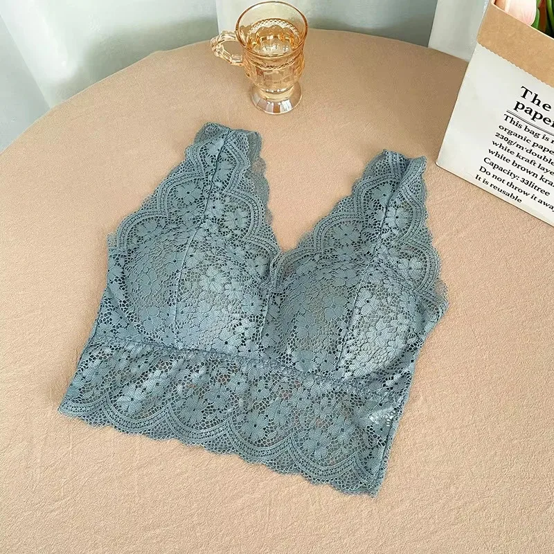 Lace Bras Women Deep V Neck Sexy Lingerie 