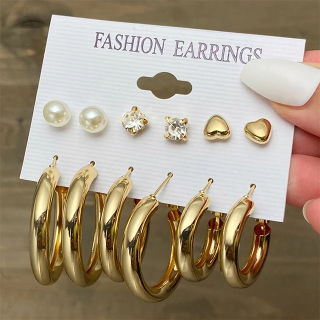 Stainless Steel Gold Hoop Earrings For Women Simple Punk Fashion Gold  Silver Ear Gift Party Jewelry - AliExpress