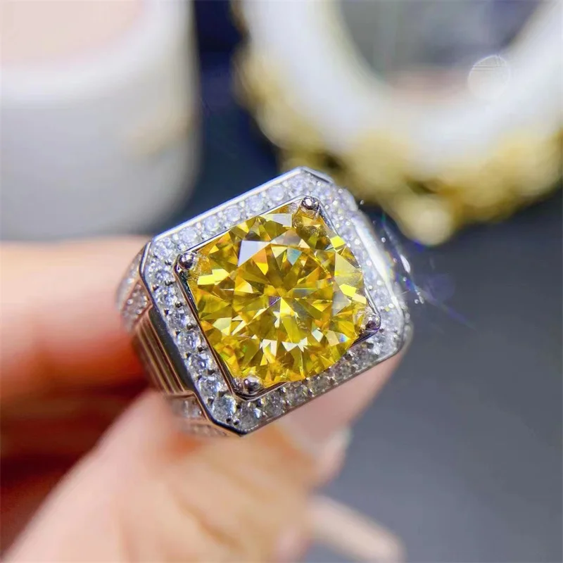 0.68ct Naturel Diamant Rond 14K or Jaune Anneau de Mariage