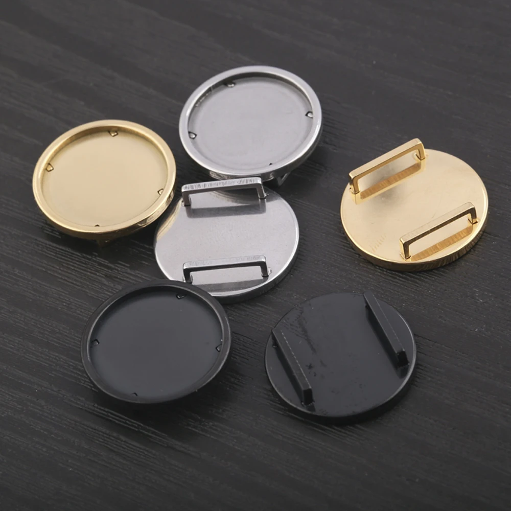 SUNNYCLUE 40-teiliges Broschen-Rohling-Set Aus Edelstahl - Cabochon Lünetten In 4 Größen (12-25 Mm) Mit Aufbewahrungsbox