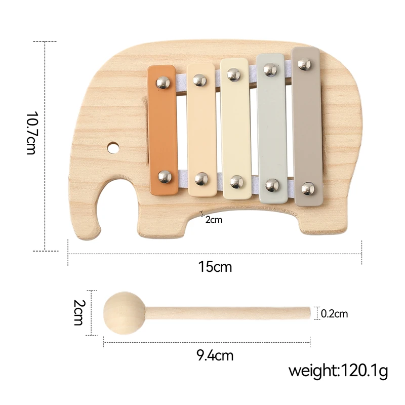 Baby Montessori Cartoon Animal Musical Instrument Toys Percussion Instruments For Preschool Education Newborn Instrument Gift 6