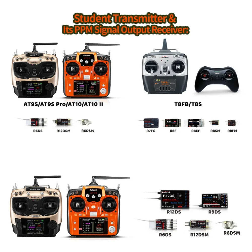 Radiolink Liaison sans fil entraîneur RC 200m pour simulateur drone