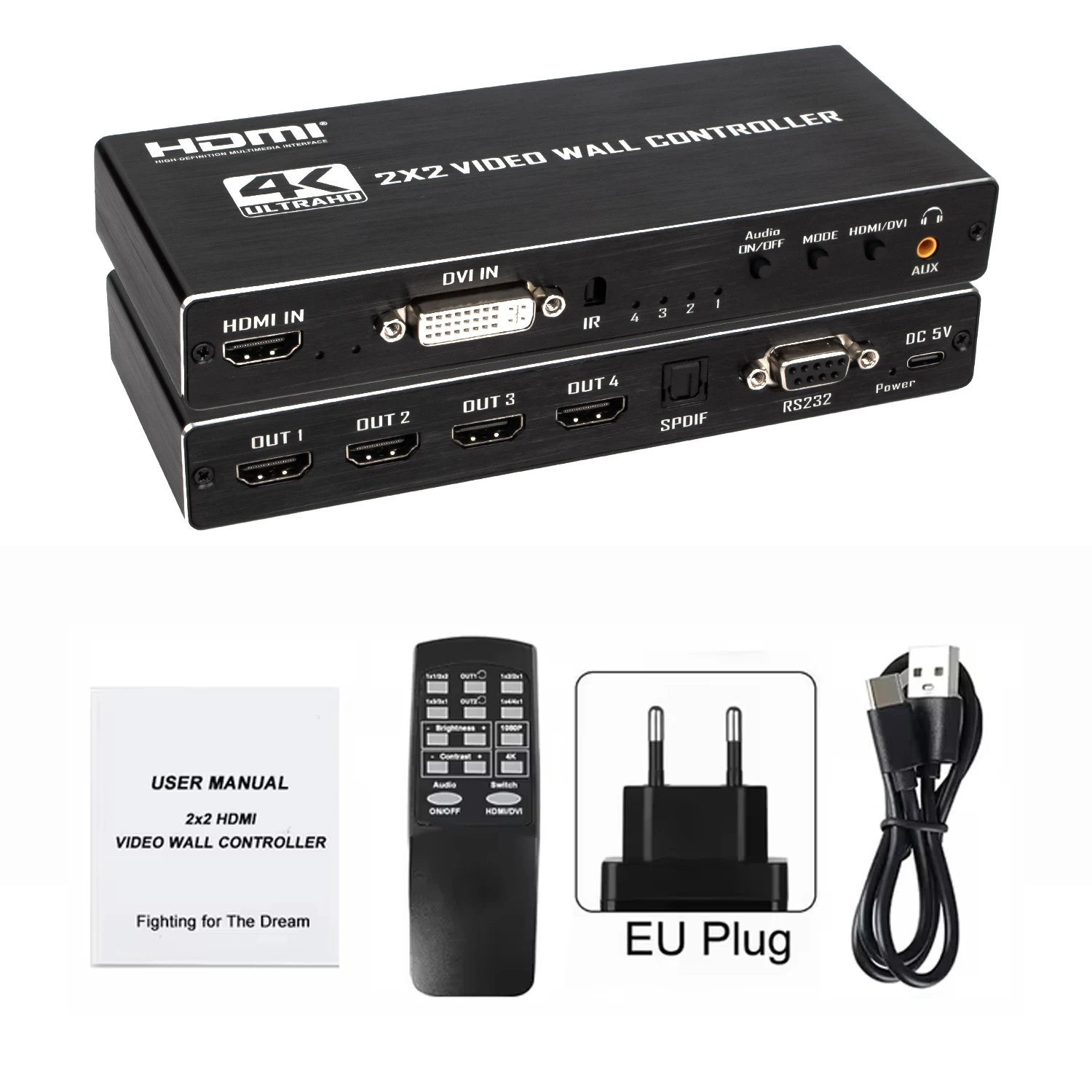 Ultra HD Video Wall Controller Processor with Versatile Display Configurations