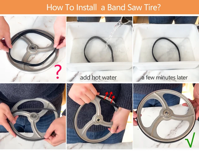 Lot De 2 Bandes De Scie à Ruban En Caoutchouc Antidérapant De 20,3 à 35,6 Cm, Pièces De Rechange Pour Le Travail Du Bois, Noir (pour 25,4 Cm) (taille : 30 ,5 Cm