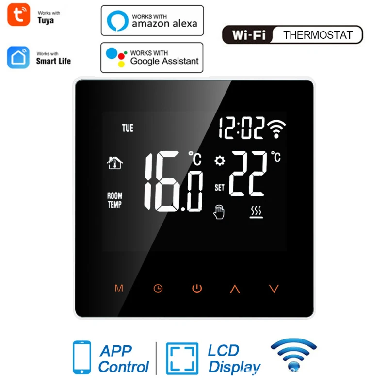 

Tuya WiFi Smart Thermostat, Electric Floor Heating Water/Gas Boiler Temperature Remote Control for Home, Alexa