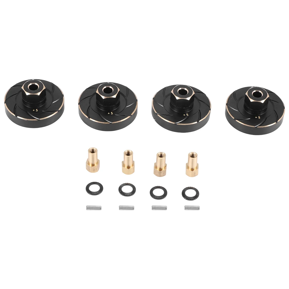 

Латунный удлиненный адаптер ступицы колеса + Противовес оси 5 мм для Axial SCX24 Gladiator JLU Bronco Deadbolt C10 обновления