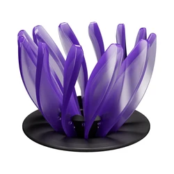 V - Shaped Pour Over Coffee Dripper - Reusable Conical Filter (Purple and Black)