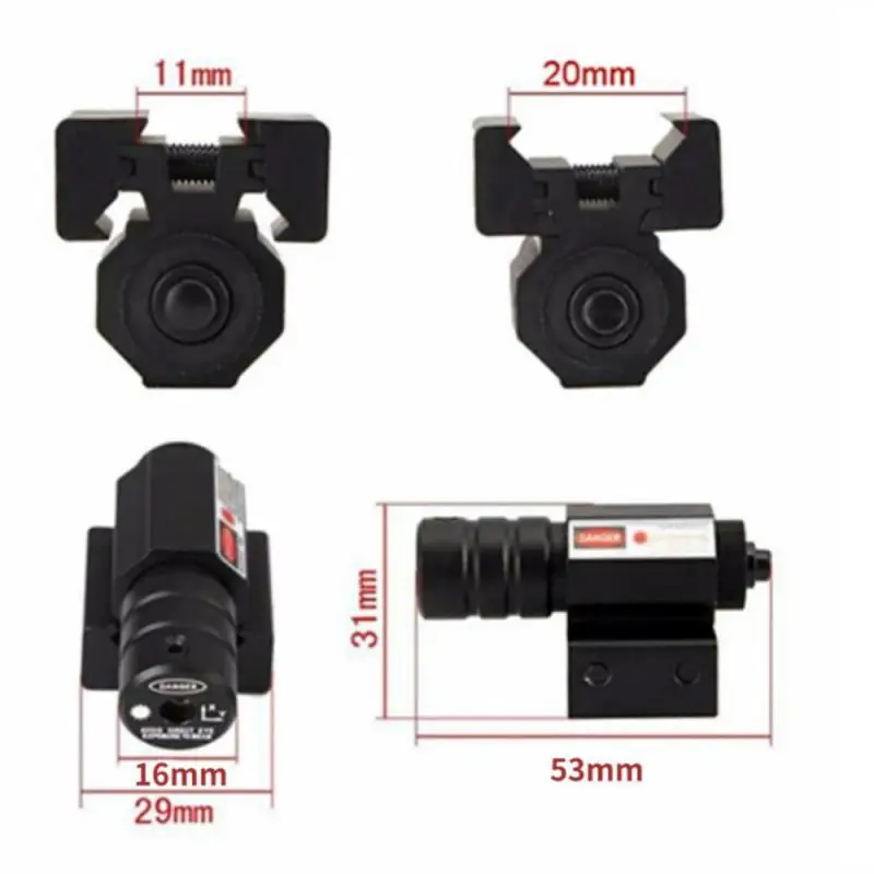 Tactical Red Green Dot Laser Sight Scope 11mm 20mm Adjustable Picatinny Rail Mount Rifle Pistol Airsoft Batteries