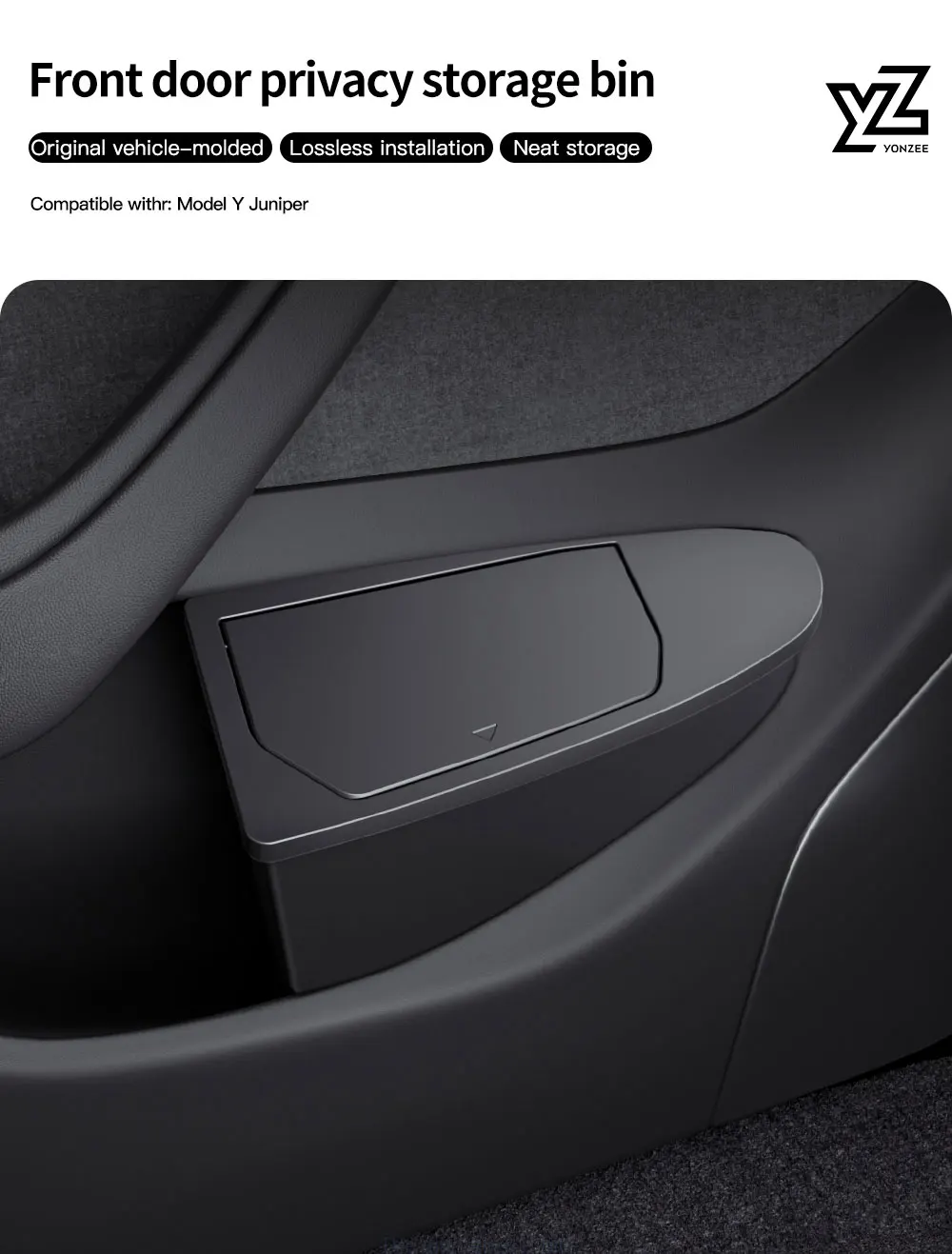 For Tesla Model 3 Y Highland Juniper ABS Car Door Trash Can Storage Box Waterpr