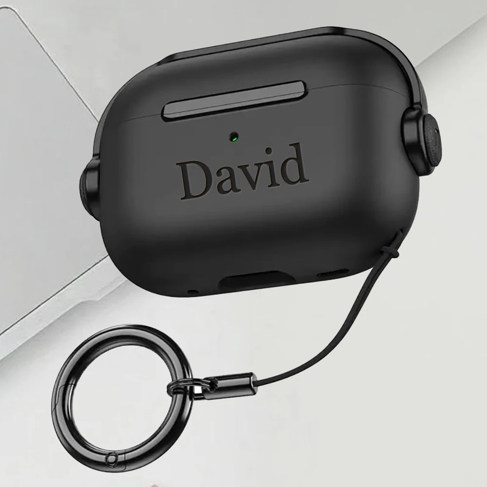 Personalized Customizable Laser Engraved Name Earphone Case in Soft TPU