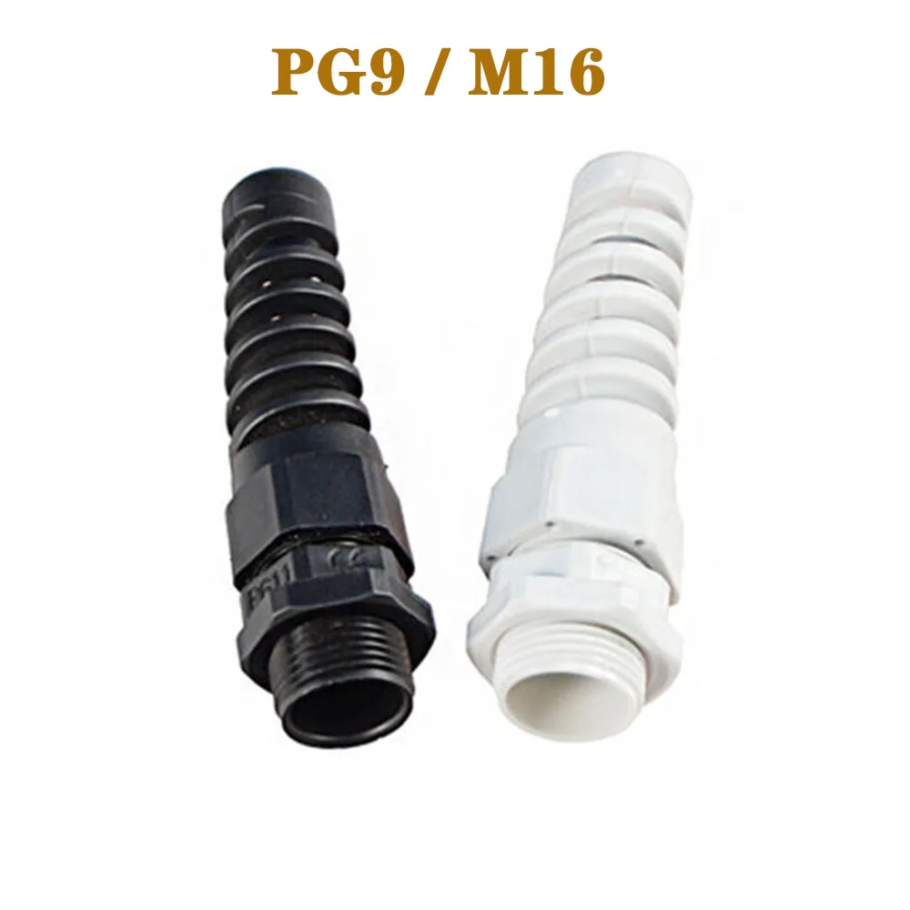 나일론 케이블 글랜드 PG9 M16 스레드 글랜드 고무 와이어링 도관, IP68 ..