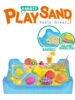 Moldable Play Sand Kit, Colorful Beach Sand, Magic Sand Art Kit with Sandbox Storage 300-500g for Choice Sensory Toys for Kids 3