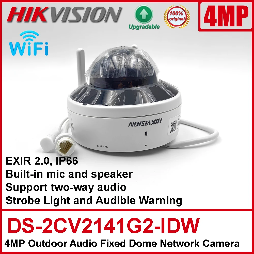 Original Hikvision DS-2CV2141G2-IDW 4MP Wifi Wireless Built-in Two Way Audio Outdoor IR Fixed Dome Network Camera 1