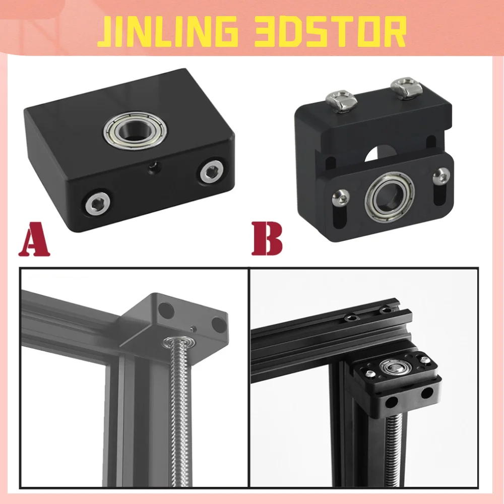 Alumínio Plástico Z-axis Leadscrew Atualização da Impressora 3d Montagem Superior para Cr10 Cr-10s Ender Ender 3pro Metal Suporte do Rolamento Z-rod