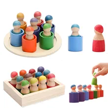 

Wooden Peg Dolls Maple Childrens Room Decoration Kid Toy Gift Montessori Educational Game Color Cognitive Wooden Doll Villain