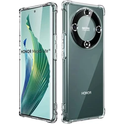 Durable Airbag Shockproof Transparent Silicone Phone Cover for Honor Magic6 RSR Porsche Design (Clear)