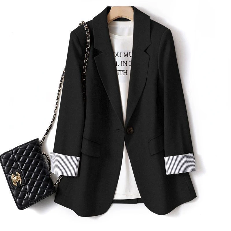 Ladies Long Sleeve Spring Casual Blazer 2022 New Fashion Business Plaid Blazer Women Work Office Blazer Women Coats Jacket