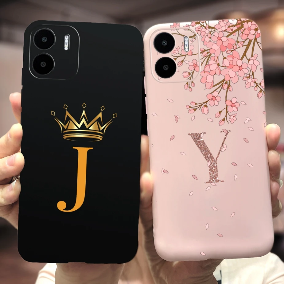 Per Xiaomi Redmi A2 Custodia Cute Crown Letters Cover Posteriore Custodia Morbida In Silicone Per Xiaomi Redmi A2 Plus A2 + Redmia2 Fundas Capa