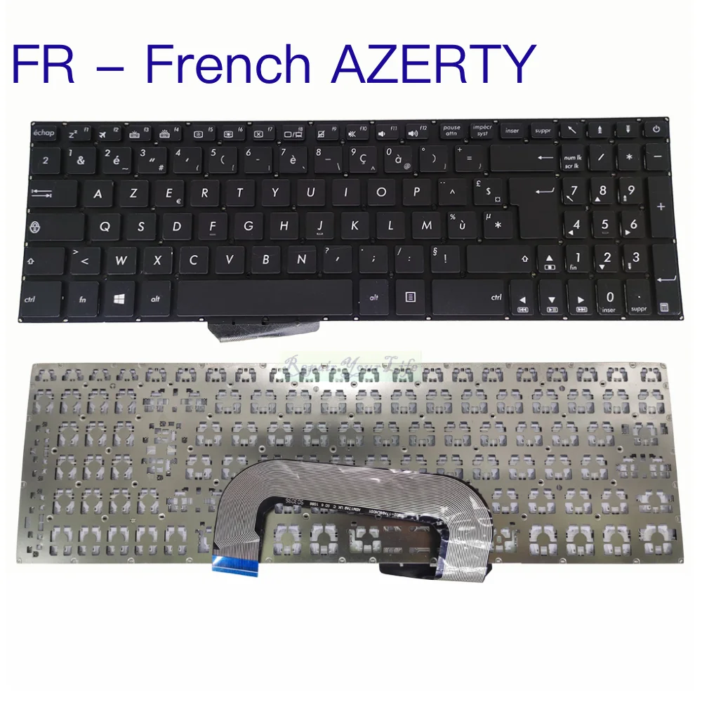 Teclado bg fr gr ru para Asus Vivobook X705 M705 F705 F705u F705q A705m M705b M705ba P1700 P1700u Bulgária Francês Azerty Alemão - Imagem 6