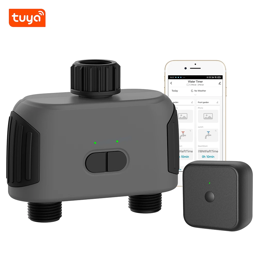 Two Way Smart Water Valve Garden Automatic Watering System Smart Garden Watering Timer Wifi Automatic Drip Irrigation Controller 1