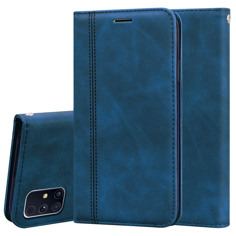 Carteira de Couro Flip Case para Samsung Galaxy M31s Titular do Cartão Capa do Livro Magnético para Samsung M31s Sm-m317f m 31