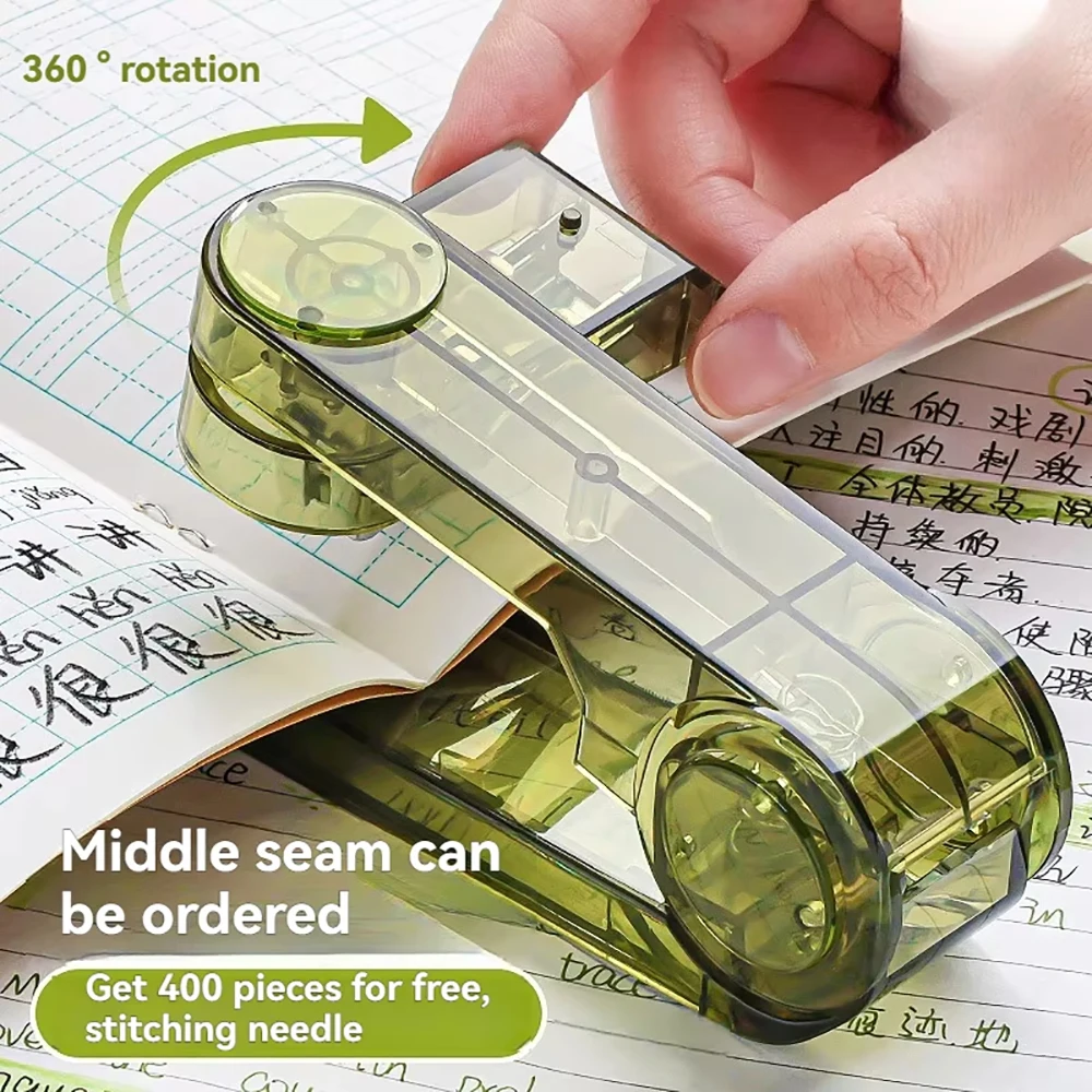1pc Portable Stapler Portable Binding Machine Mini Binder Labor-Saving Home Use Stapler Office Stationery for School Supplies - 5