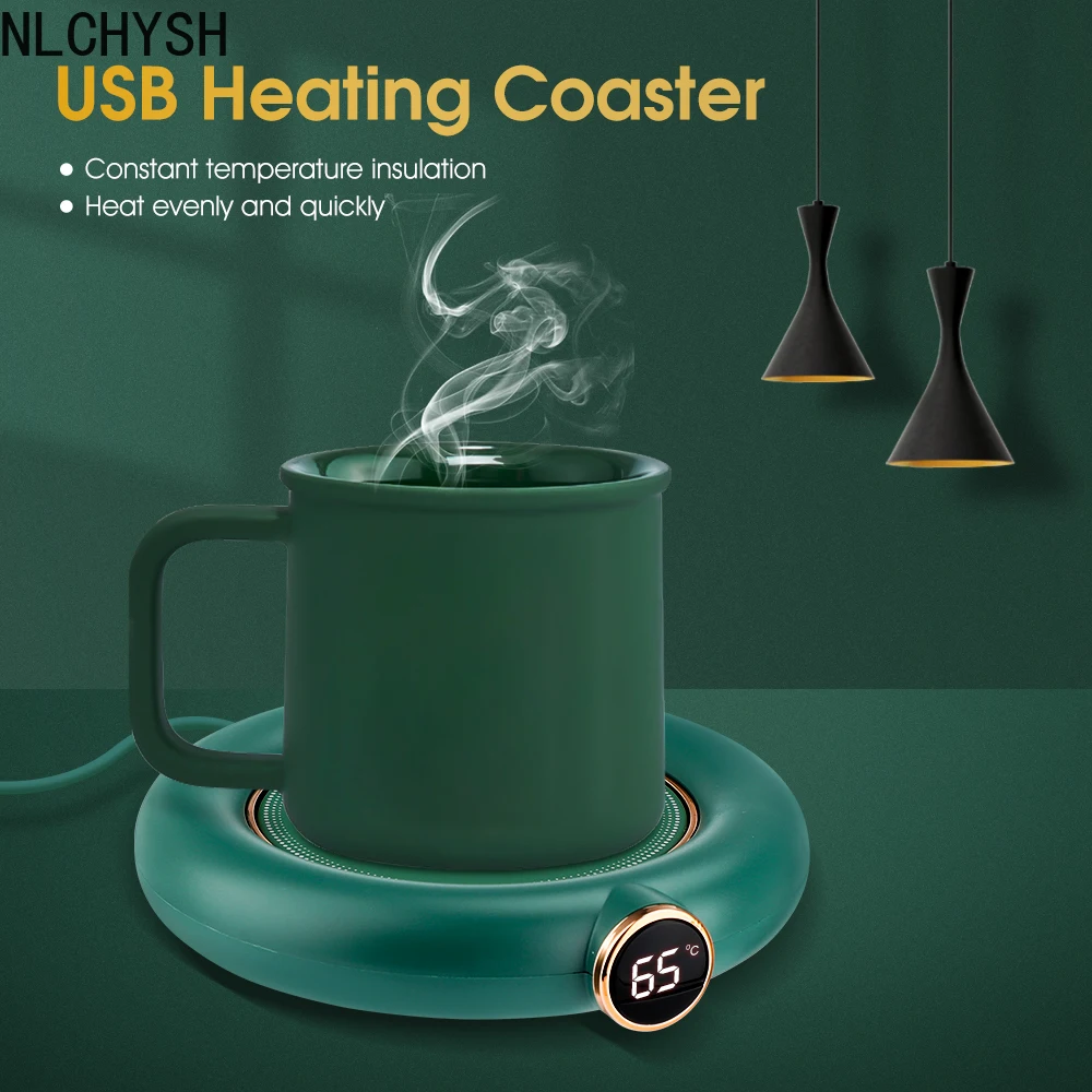 Heating Warm Cup Mat Constant Temperature Coaster 3 Gear Digital Display Adjustment Timing Heater for Coffee Milk Tea | Бытовая техника