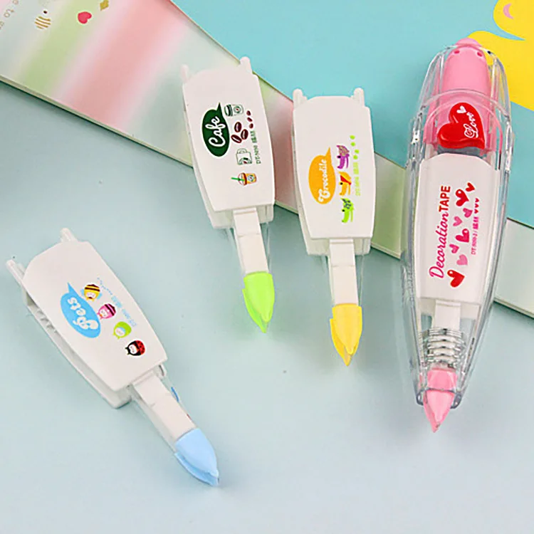 4pcs Correction Tape Refill Set Lovely Decoration Click Corrective Tape Stationery Correcting School Supplies Kawaii Accessories correction tape