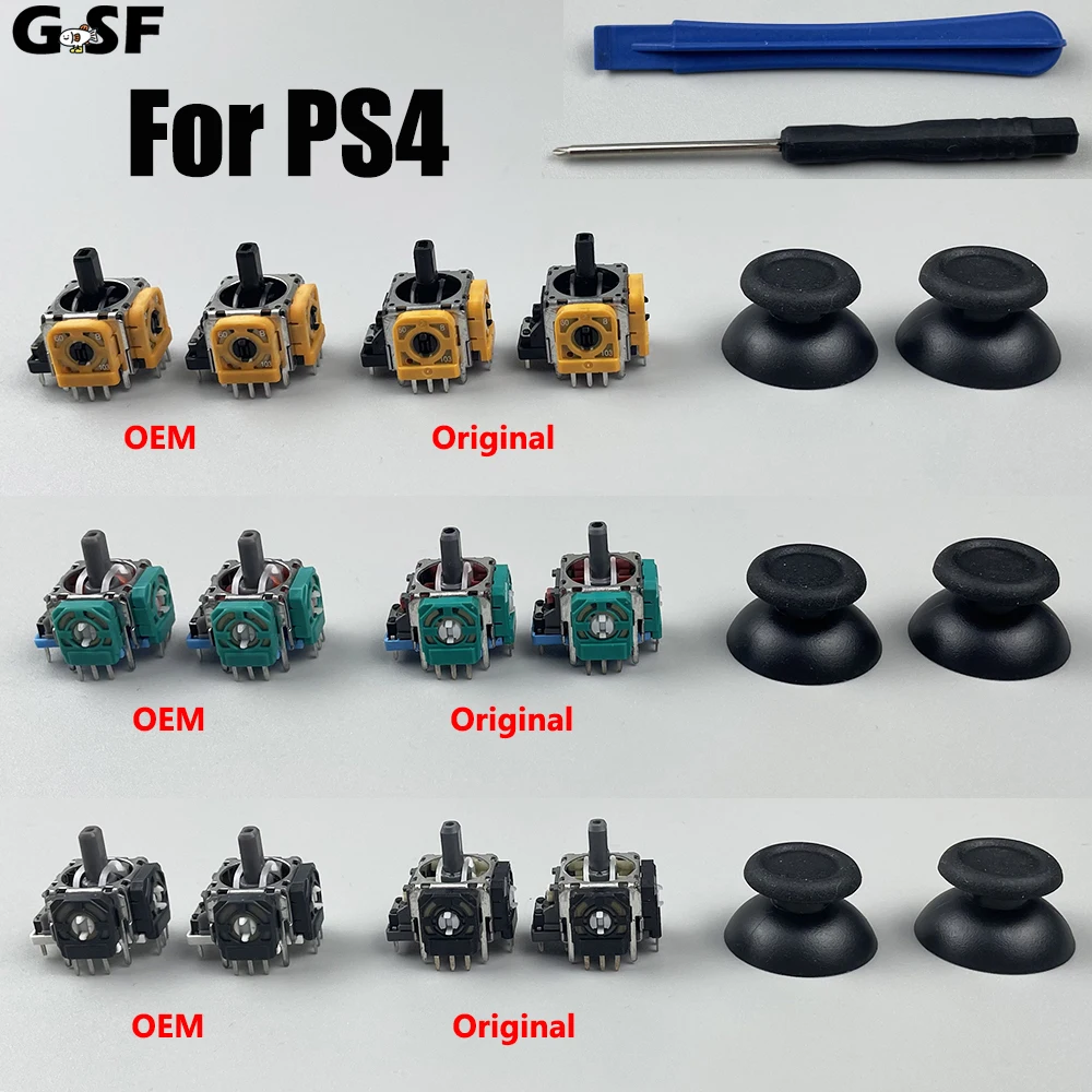 GSF 1Set 3D Analog Joystick Thumb Stick for PS4 Pro Slim Controller ...