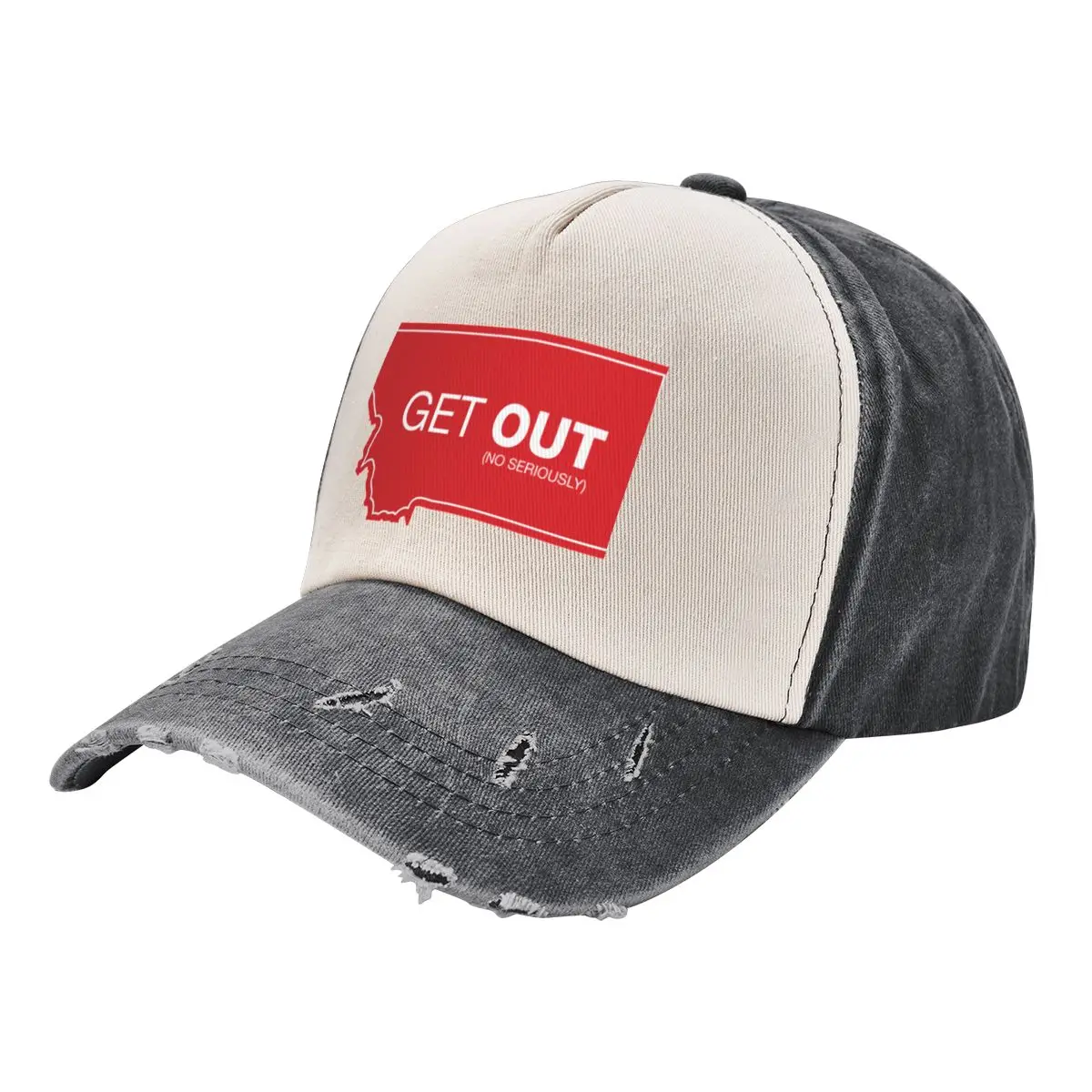 

Montana Get Out (No Seriously) Baseball Cap Anime Hat Icon Vintage Thermal Visor For Women Men's