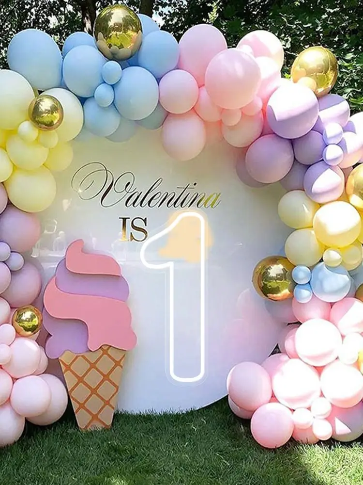 Numbers Neon Sign Birthday Acrylic Lights 0 to 9 with Switch for Wedding Party Business Beauty Salon Wall Decor 4