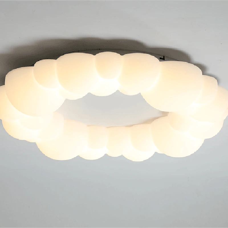 

Nordic Style Ins Hot Led Cloud Ceiling Lamp Romantic White Round Bubbles Gallery Bedroom Girl's Room Decor Lighting